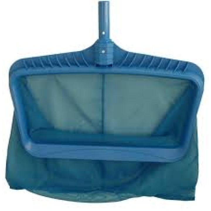 Reinforced surface leaf skimmer net for large pools