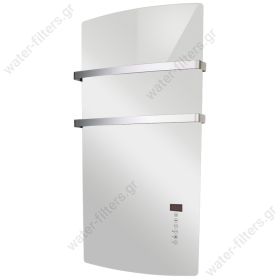 DEVA-Ψηφιακή Πετσετοκρεμάστρα Λευκή Με Γυάλινη Πρόσοψη